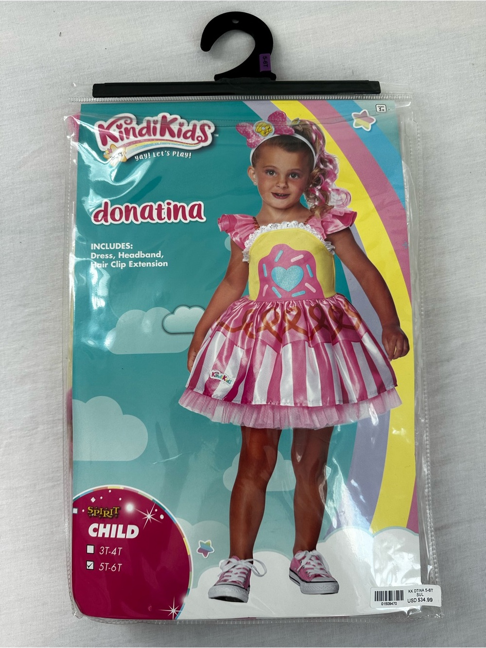 Spirit Donatina Pink and White Striped Girls Costume